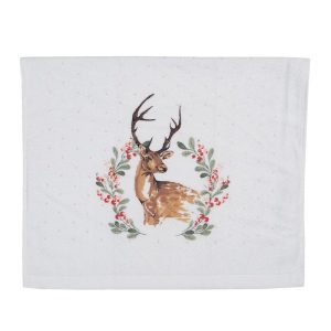 ctdch guest towel x cm white brown cotton deer rectangle toilet towel x