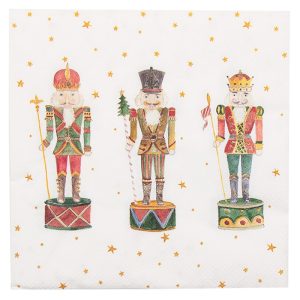 hlc  napkins paper set of  x cm  white green paper nutcrackers square paper napkins x